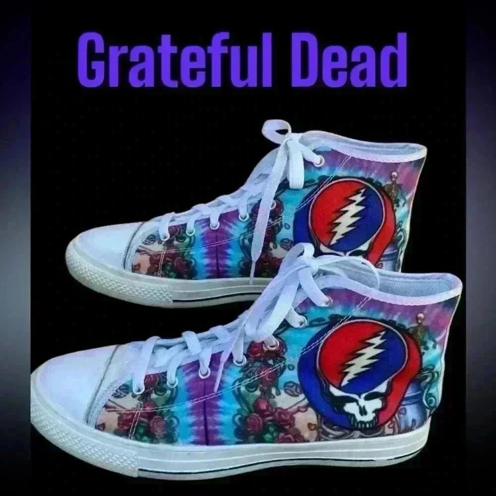 Grateful Dead dancing bear converse  womens size 11